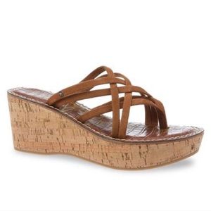 Sam Edelman striped wedge sandals